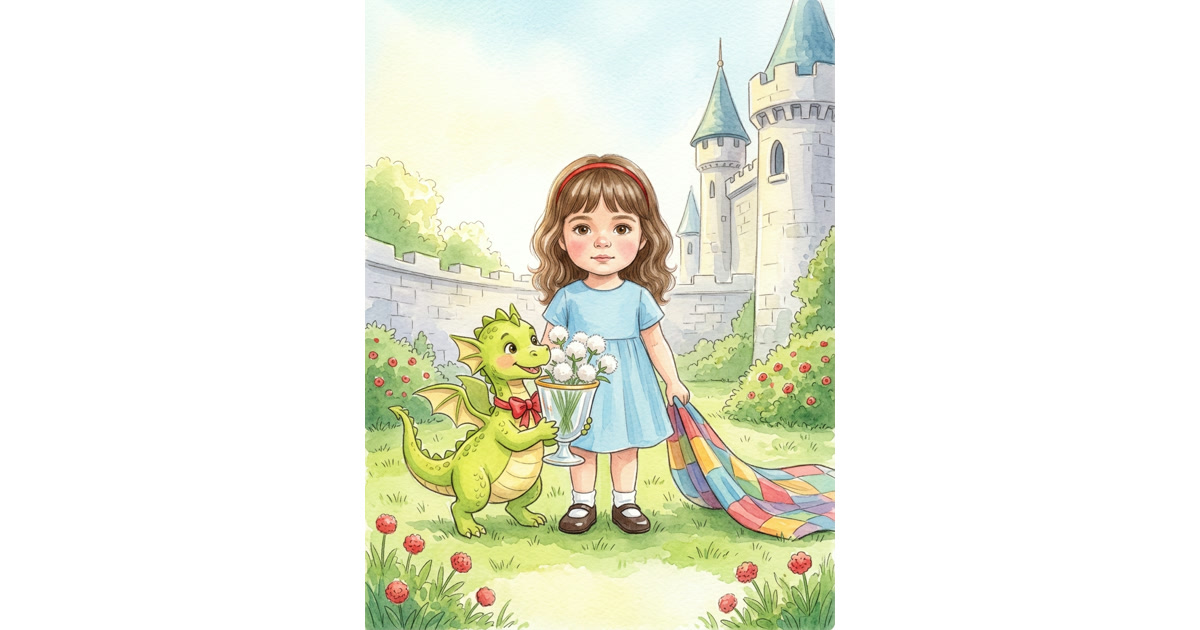 Capa do livro personalizado Helena e o Dragão Faísquinha